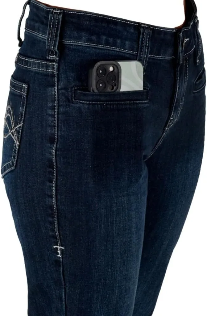 Cowgirl Tuff Western Jeans Women Indigo Night Bootcut Dark Wash JINDNY