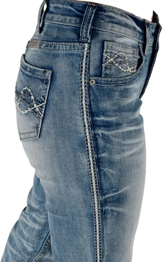 Cowgirl Tuff Western Jeans Womens Savvy Bootcut Medium Wash JSAVVY