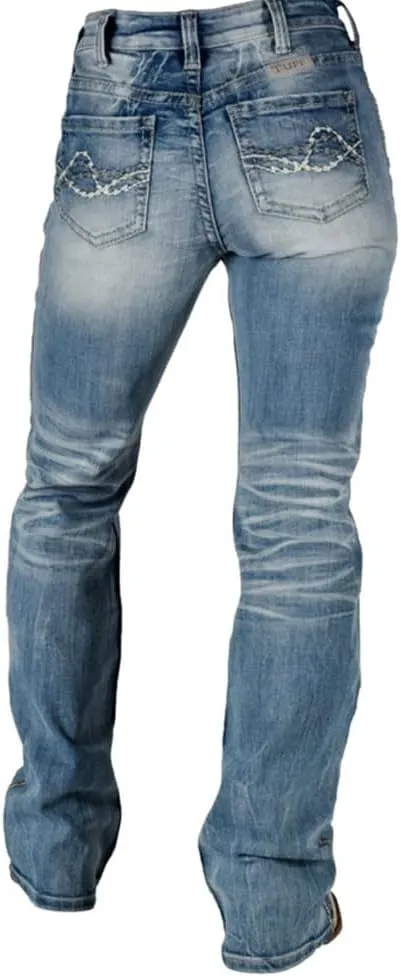 Cowgirl Tuff Western Jeans Womens Savvy Bootcut Medium Wash JSAVVY