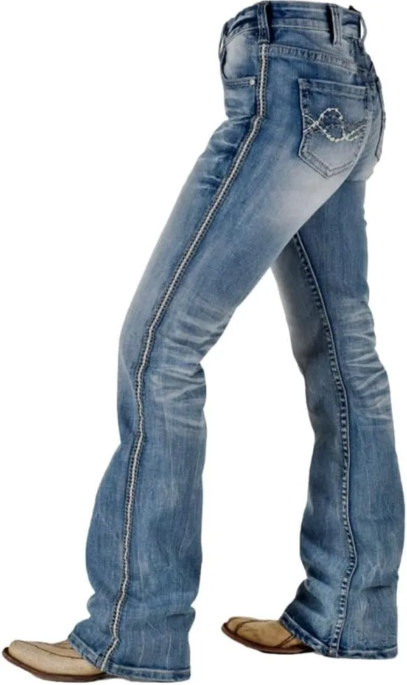 Cowgirl Tuff Western Jeans Womens Savvy Bootcut Medium Wash JSAVVY