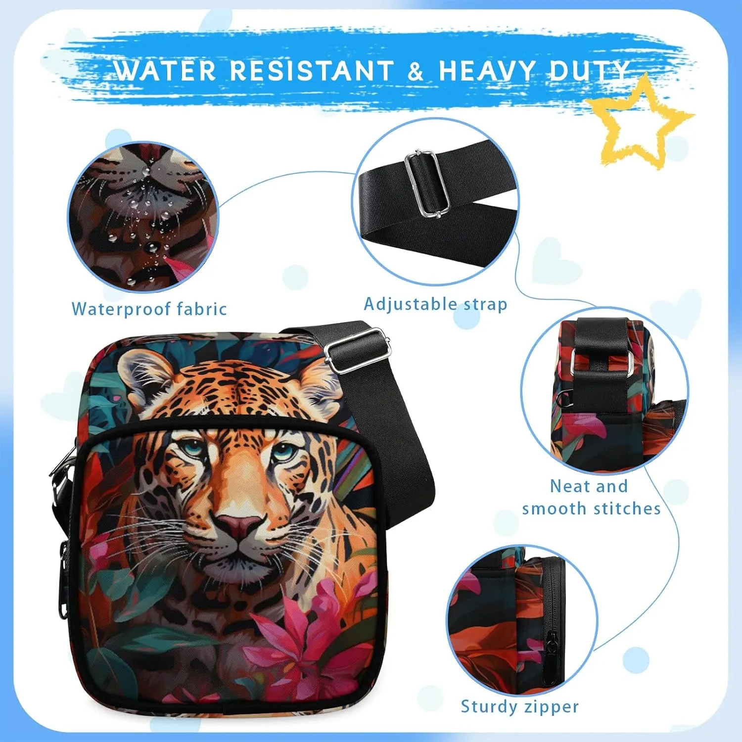 Crossbody Bag Small Sling Backpack Shoulder Bags Chest Pack Cross Body Daypack Artistic Football Belt Purse
