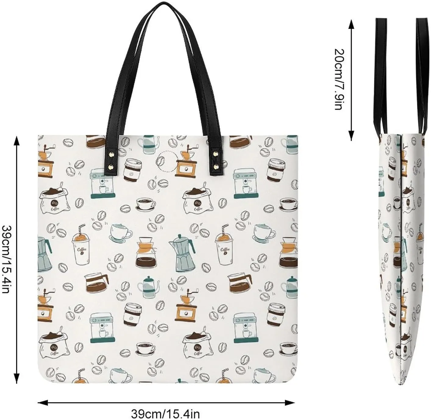 Cute AutismAwareness Large Capacity Leather Handbag