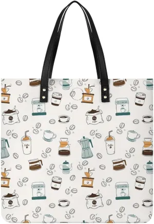Cute AutismAwareness Large Capacity Leather Handbag
