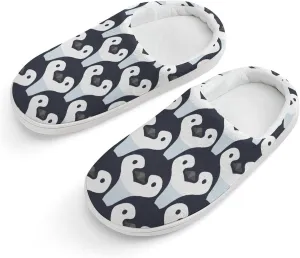 Cute Penguin Boys And Girls Home Printed Cotton Slippers Non-slip Soft And Warm 26-27