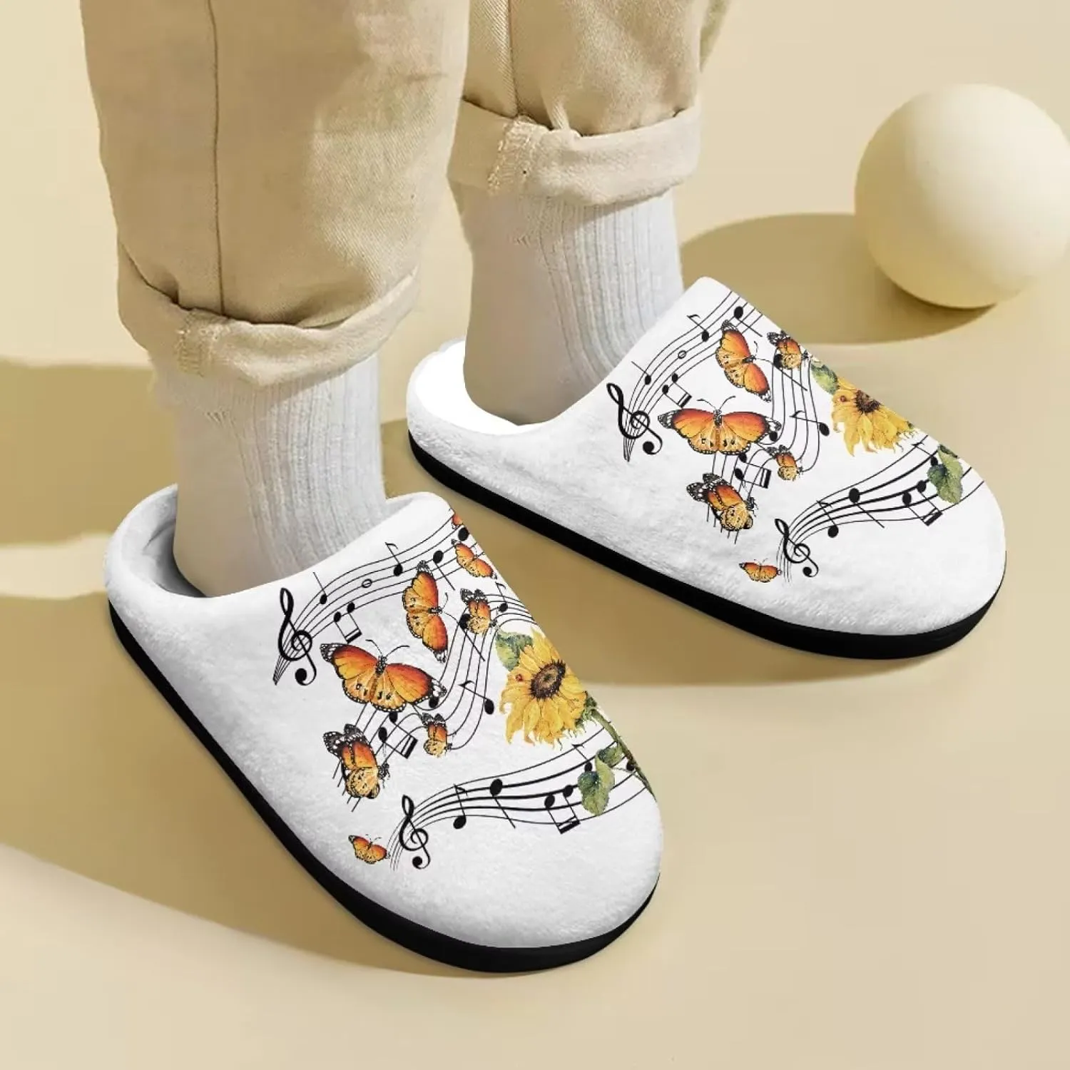 Cute Slippers for Girls Boys, Plush Non-Slip House Slippers Winter Fluffy House Shoes Cute Soft Slip-On Shoes for Indoor Outdoor