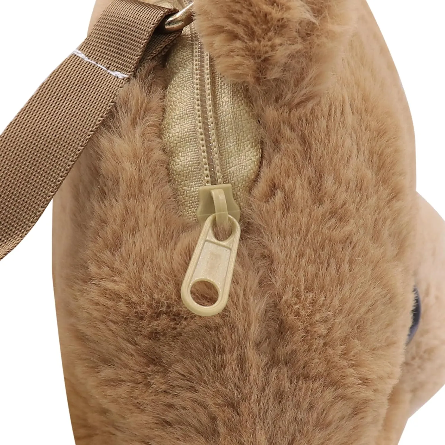 Cute Stuffed Animal Purse for Girls 3D Bear Panda Head Crossbody Bag Fluffy Pig Frog Shoulder Bag Plush Animal Bag
