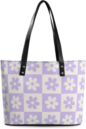 Cute Unicorns Bow Hearts Hobo Handbags With Zipper Large Capacity Satchel Tote Bag Shoulder Bag