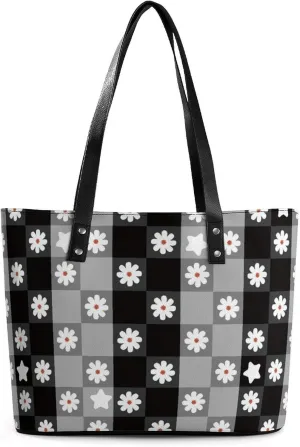 Cute Unicorns Bow Hearts Hobo Handbags With Zipper Large Capacity Satchel Tote Bag Shoulder Bag