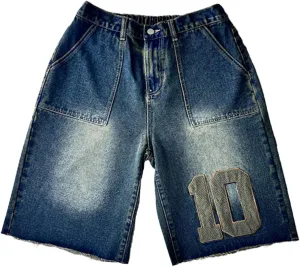 CUTEGAL Unisex Jorts Women Mid Rise Denim Shorts Wide Leg Baggy Jeans Men Casual Streetwear Y2k Pants