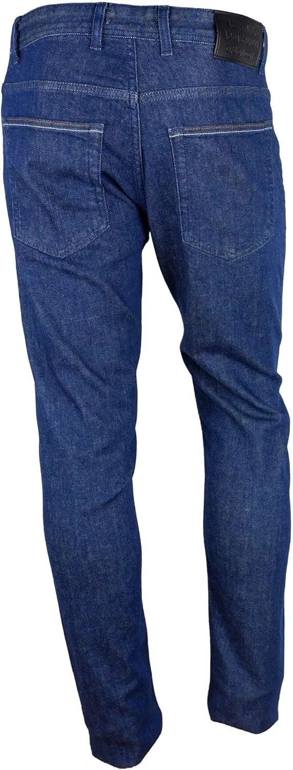 Dark Blue Cotton Men Men's Jeans
