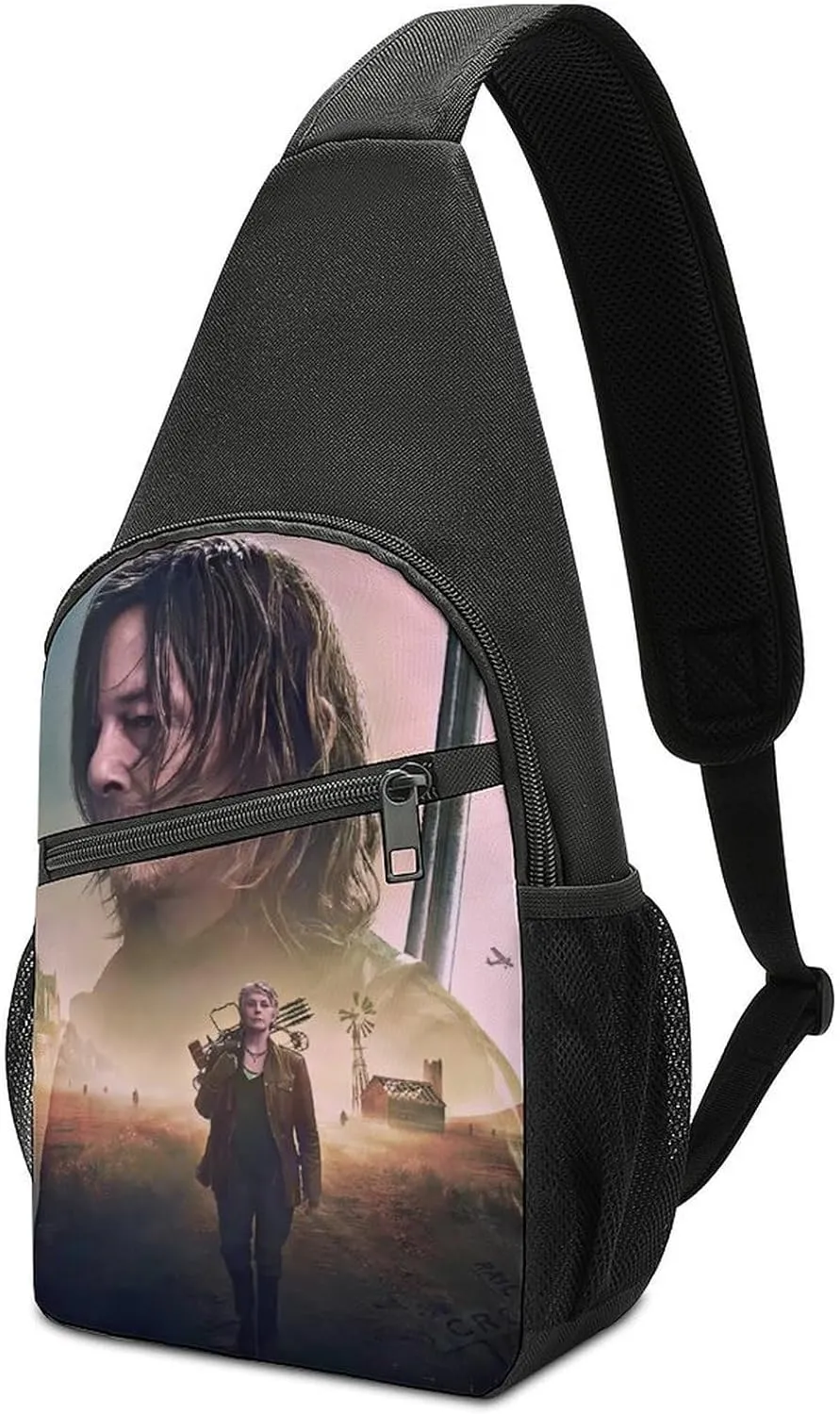 Daryl Dixon-Chapel Roan Multi-Functional Crossbody Bag With Storage Pockets And Anti-Loss Key Strap, Adjustable For Chest Shoulder One Size