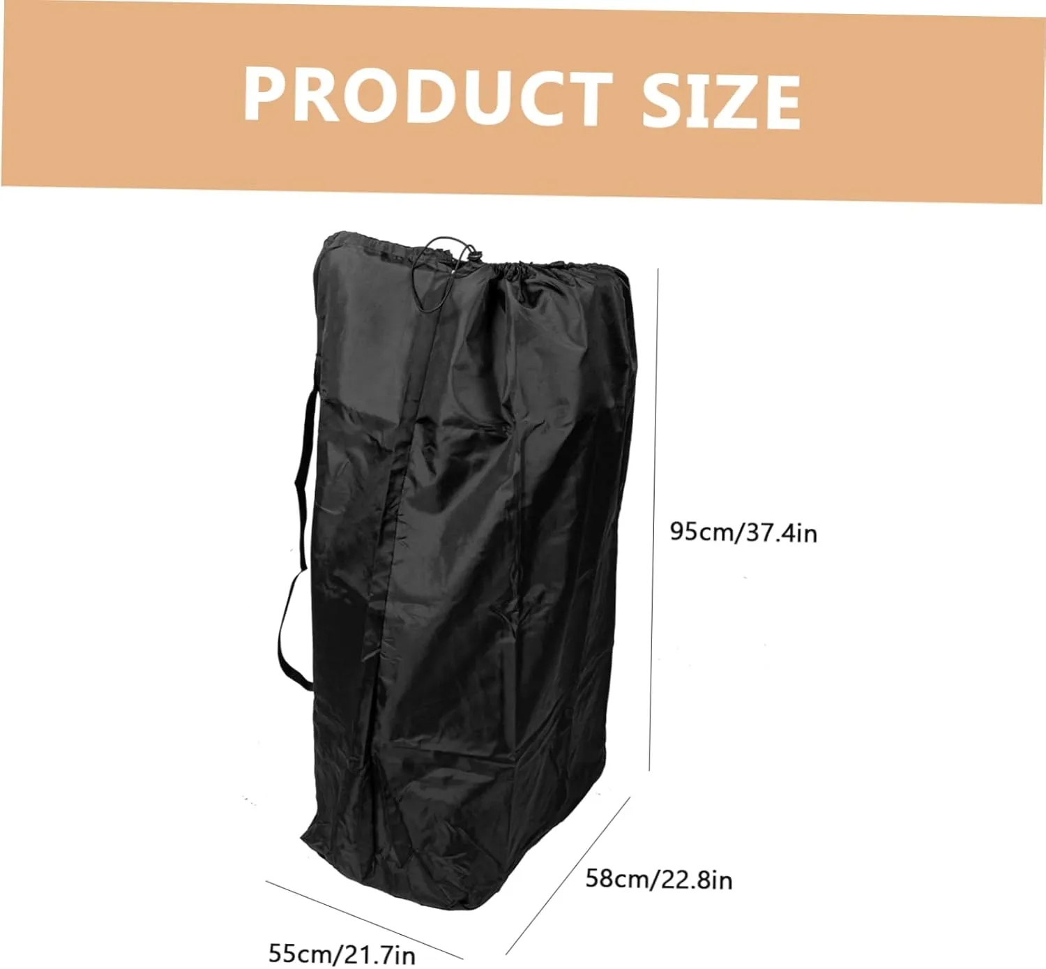 DECHOUS Stroller Storage Bag Buggy Gate Check Bag Cabin Stroller Storage Cover Extra Large Pram Travel Bag Stroller Bag for Gate Check Pram Bag Stroller Travel for Airplane Black Nylon