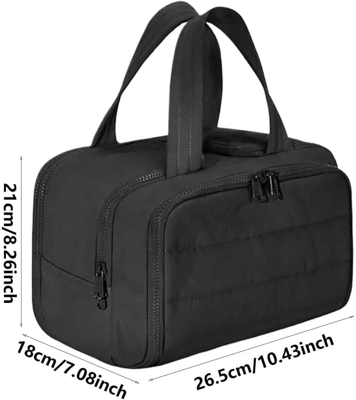 Decisive Makeup Bag, Elouva Toiletry Bag, Curetoaway Large Capacity Wide-Open Travel Cosmetic Bags, 4-in-1 Multi-Functional Waterproof Organizer Lightweight Portable, for Toiletries Storage (Khaki)