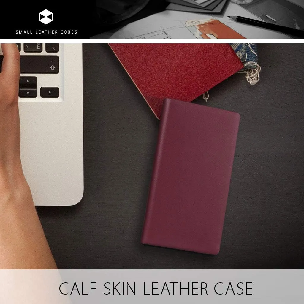 Design SD17892i58R iPhone 11 Pro Case, Notebook Type, Genuine Leather, Calf Skin Leather Diary, Black (Calfskin Leather Diary) 5.8 Inch iPhone Cover