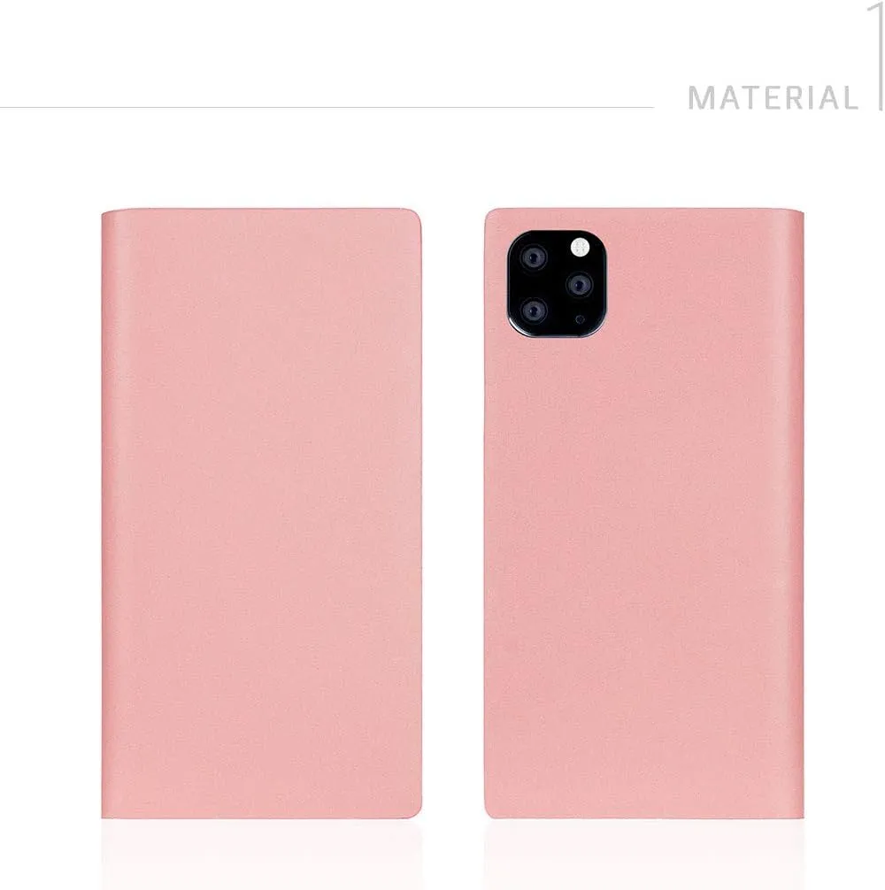 Design SD17892i58R iPhone 11 Pro Case, Notebook Type, Genuine Leather, Calf Skin Leather Diary, Black (Calfskin Leather Diary) 5.8 Inch iPhone Cover