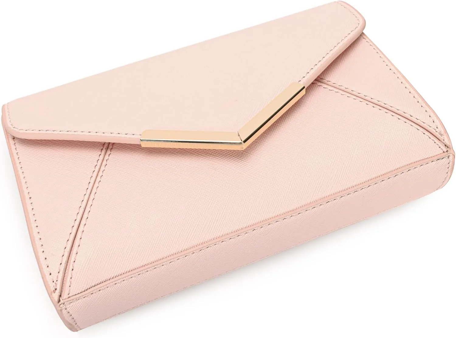 DEXMAY Women Envelope Clutch Faux Saffiano Leather Evening Handbag Foldover Clutch Bag Formal Dressy Purse