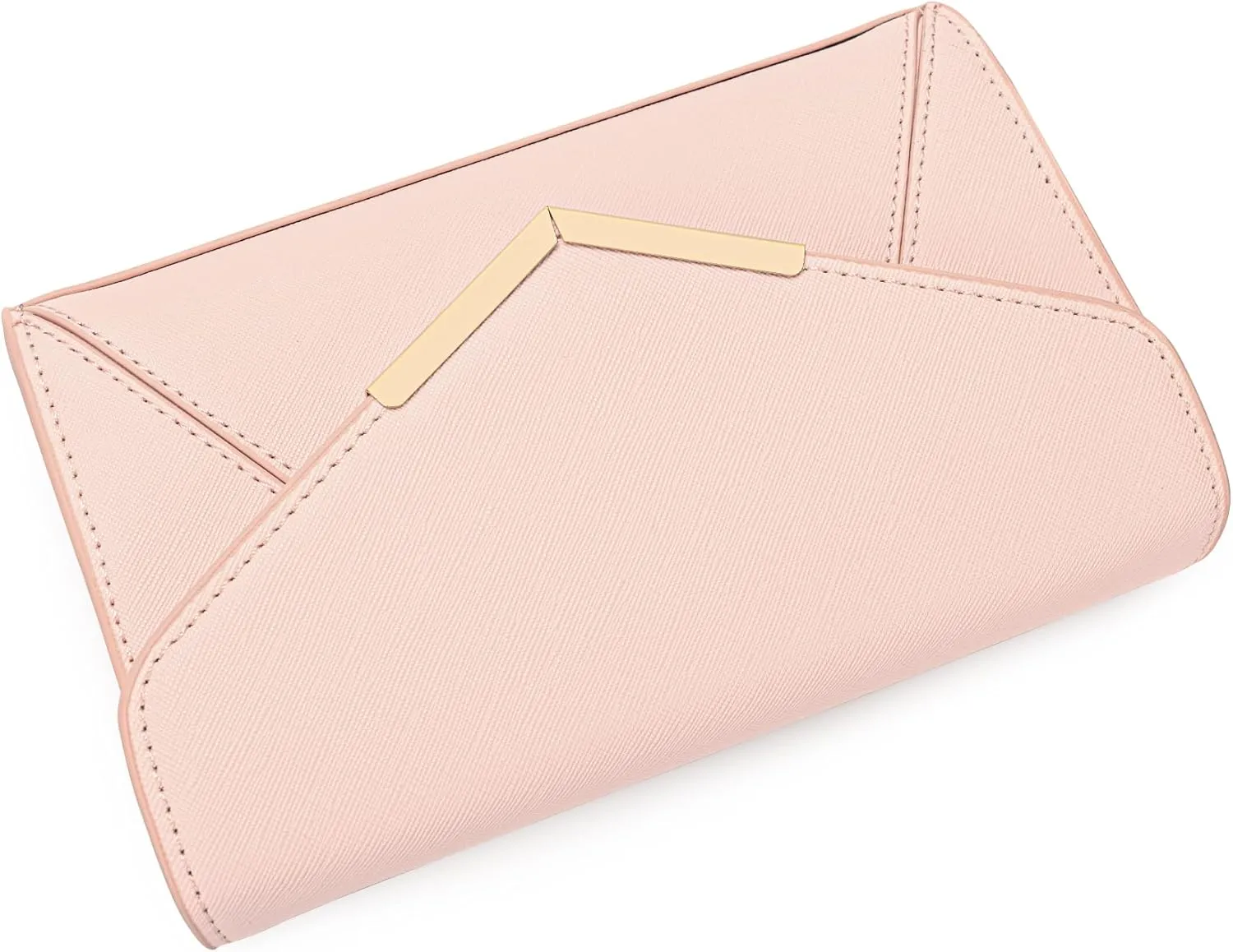 DEXMAY Women Envelope Clutch Faux Saffiano Leather Evening Handbag Foldover Clutch Bag Formal Dressy Purse