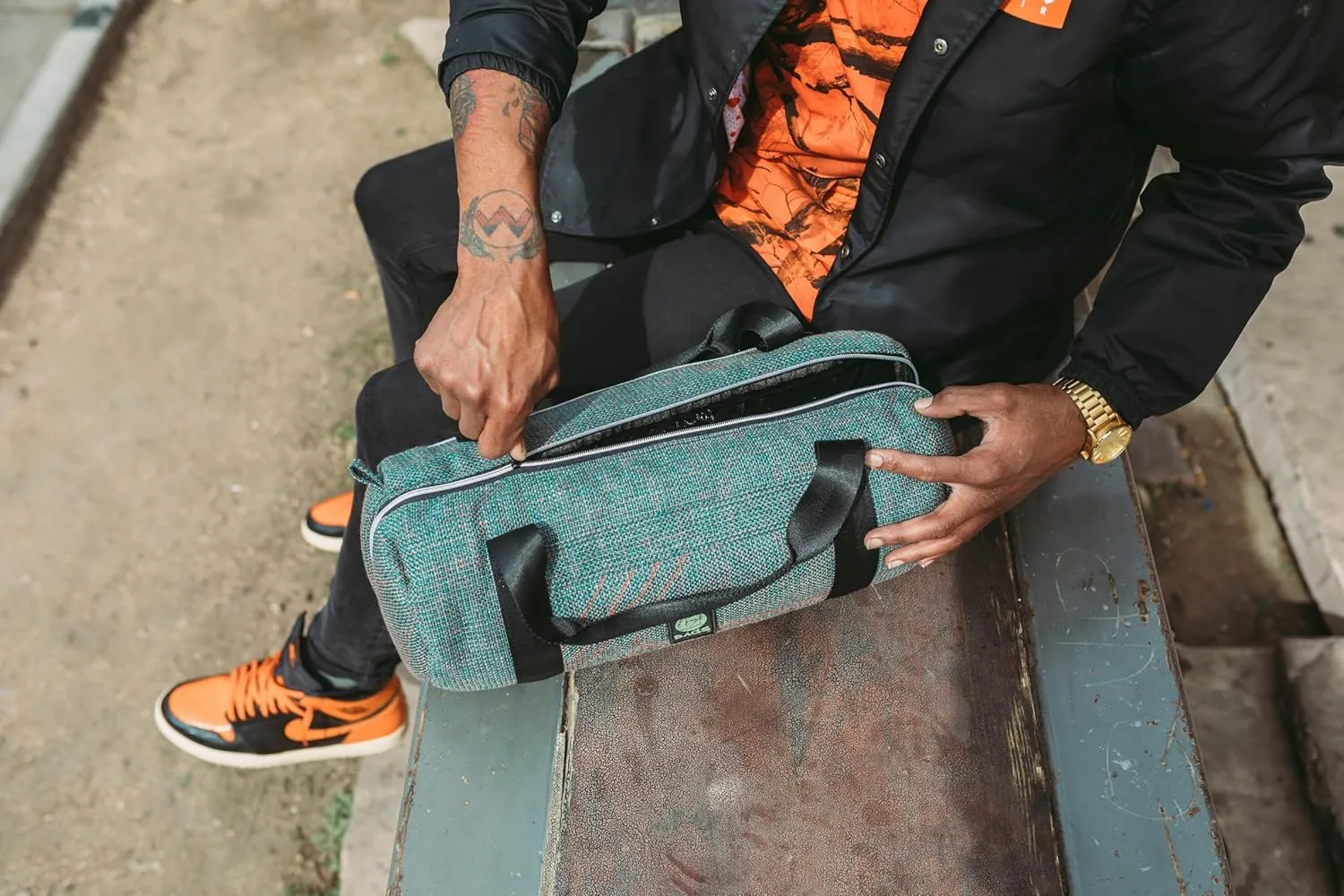 Dime Bags - Padded Duffle Tube, Durable Hemp Blend (17 Inch, Forest)