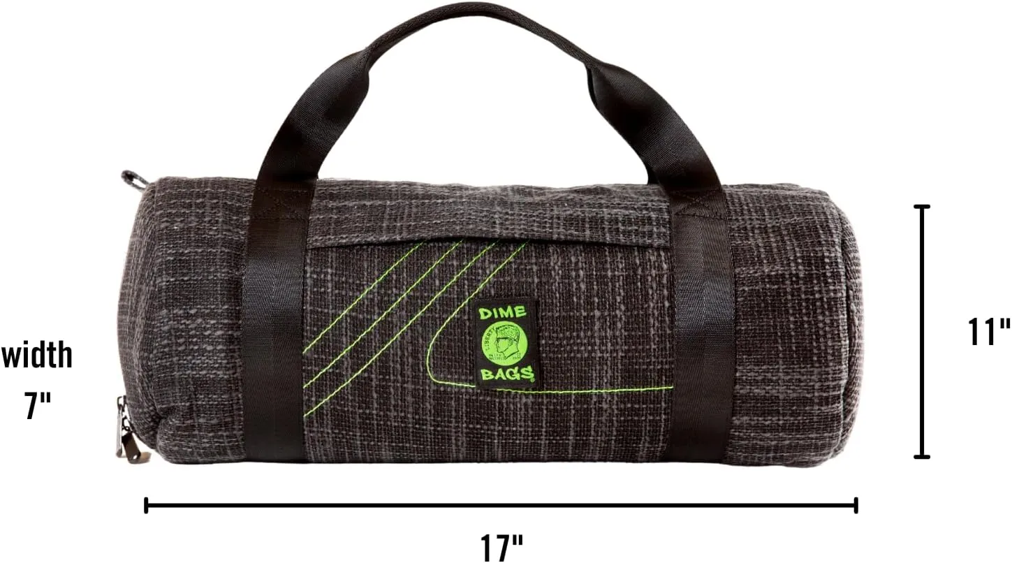 Dime Bags - Padded Duffle Tube, Durable Hemp Blend (17 Inch, Forest)