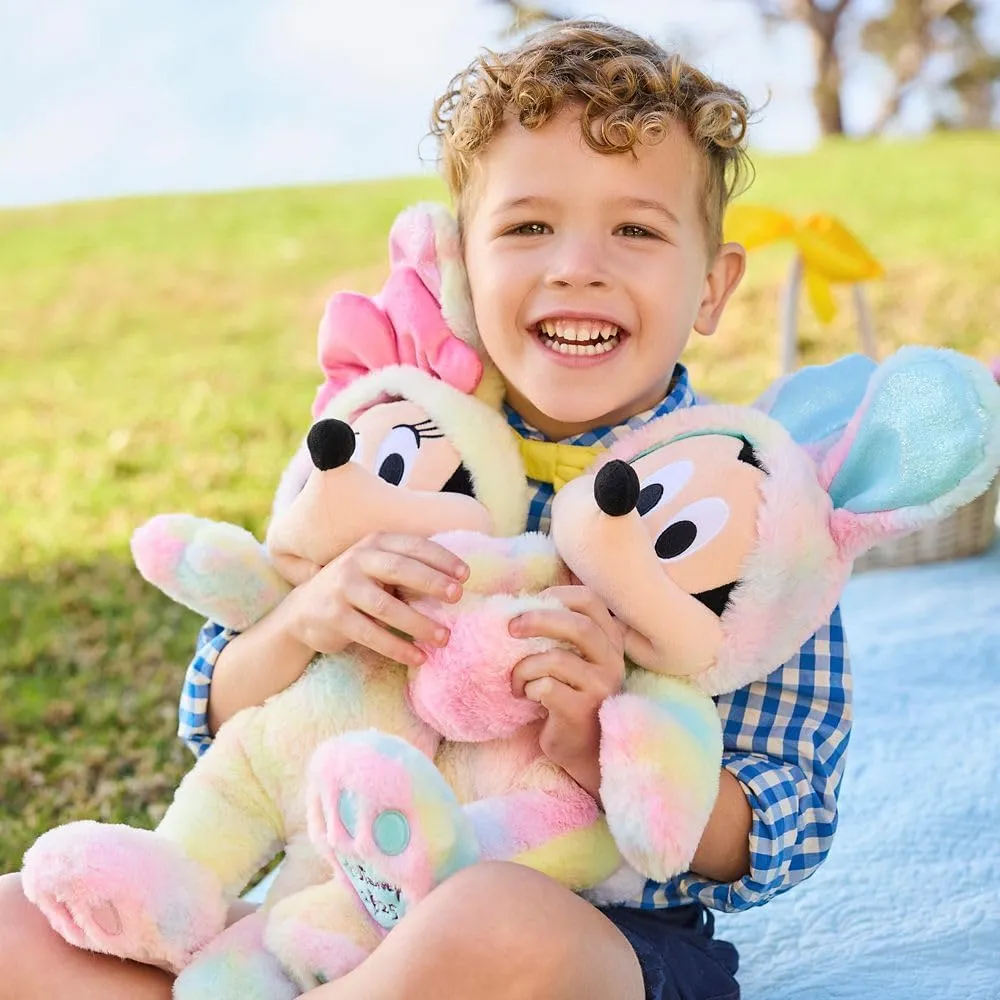 Disney Store Official Easter Plush - Cute Plushies with Pastel Dyes, Floppy Ears, and Cottontail - Soft Kids Toy with Embroidered Features - Plush Toys in Bunny Costume - Mickey Mouse