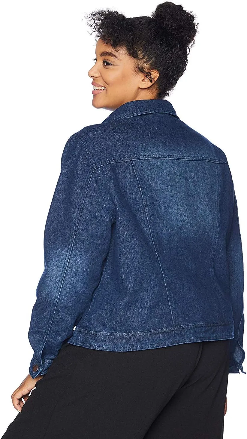 dollhouse Women's Size Dark Plus Denim Jacket