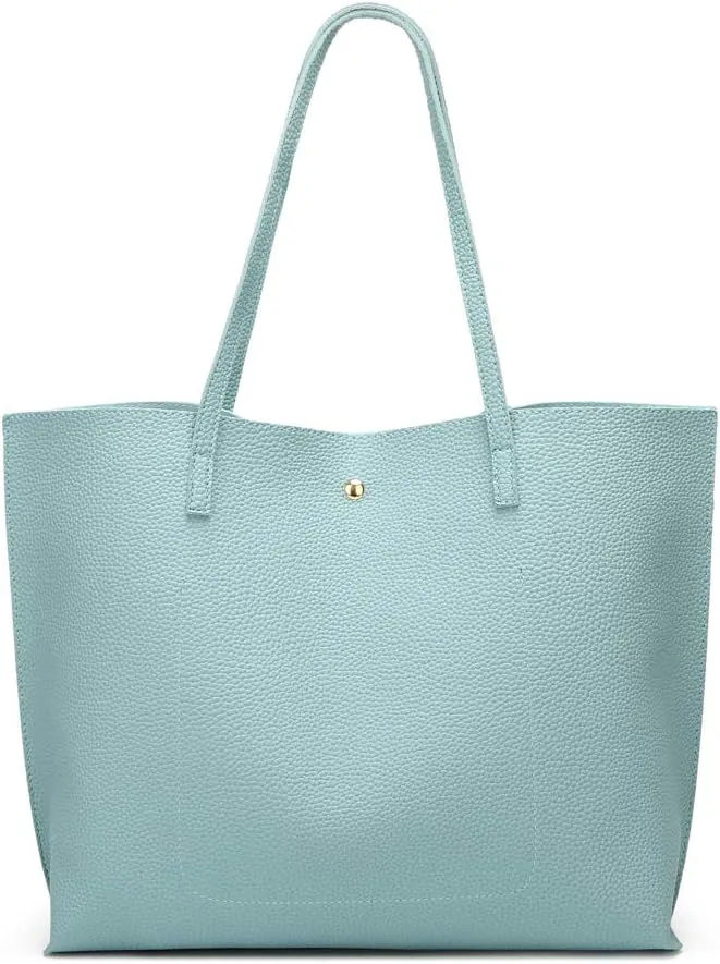 Dreubea Women's Soft Faux Leather Tote Shoulder Bag from, Big Capacity Tassel Handbag