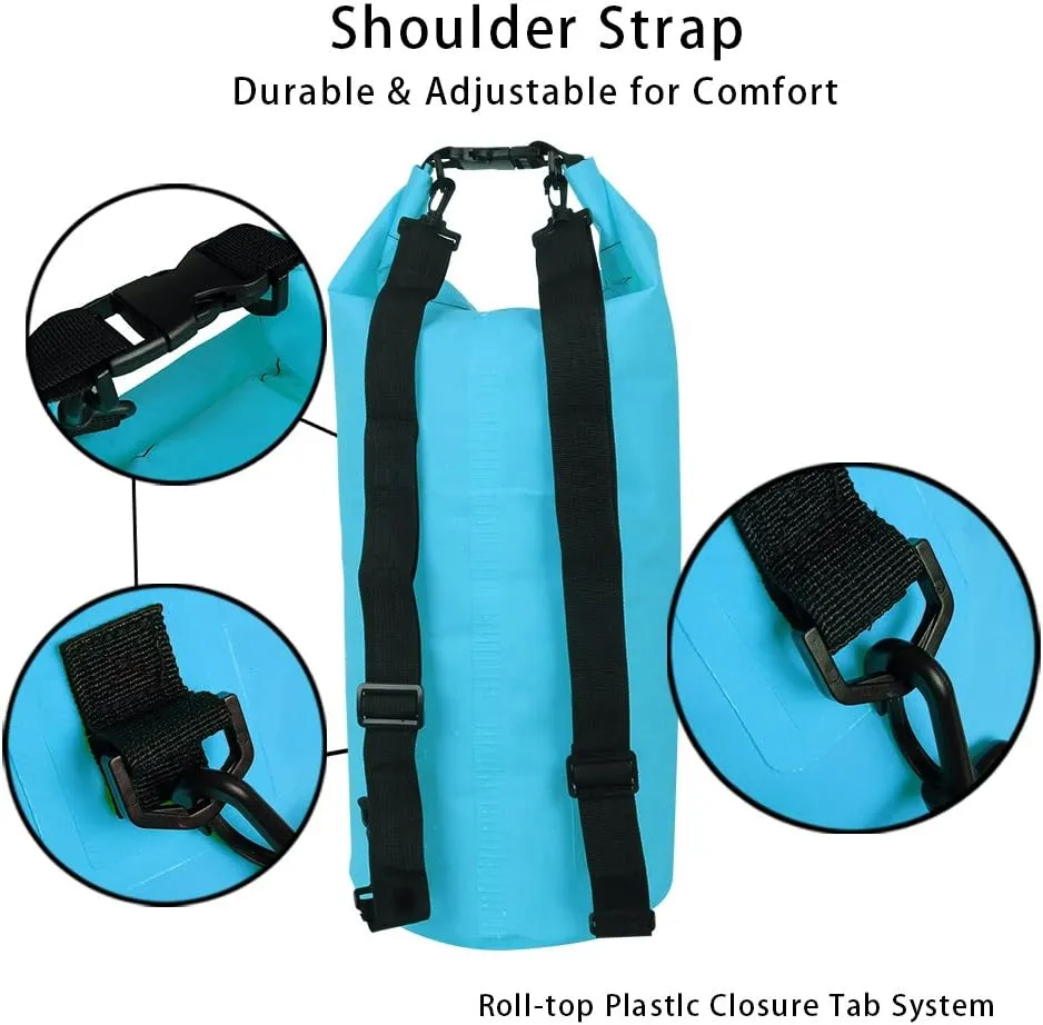 Dry Sack/Floating Waterproof Bag 2L/5L/10L/20L/30L for Boating, Kayaking, Hiking, Snowboarding, Camping, Rafting, Fishing and Backpacking