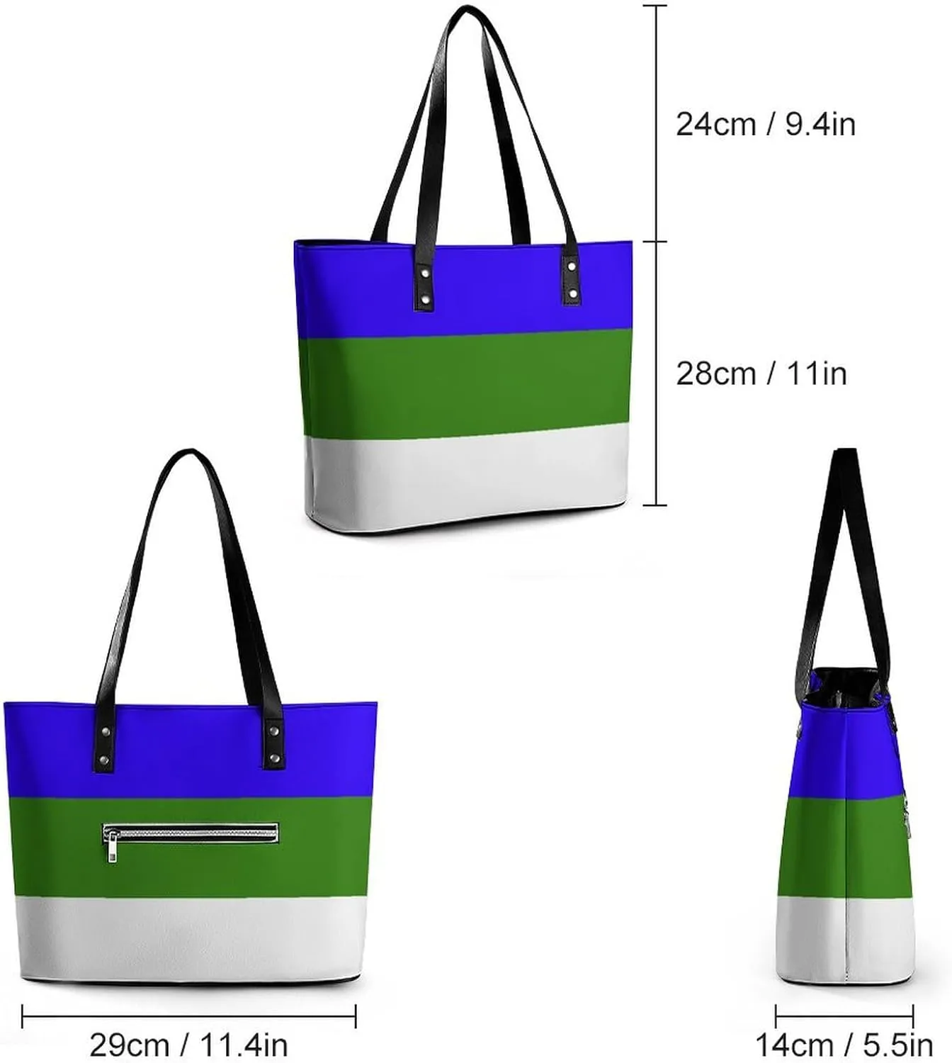 Elegant Ireland Flag Women’s Shoulder Bag Leather Large Capacity Everyday Tote