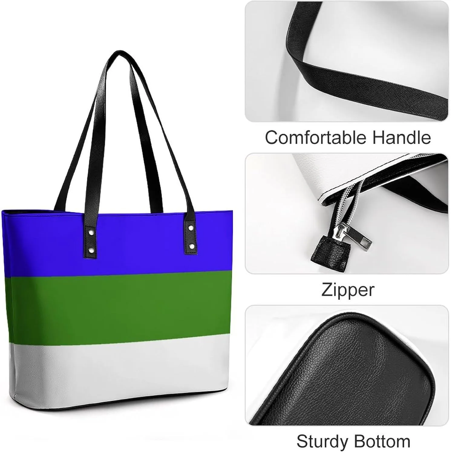 Elegant Ireland Flag Women’s Shoulder Bag Leather Large Capacity Everyday Tote