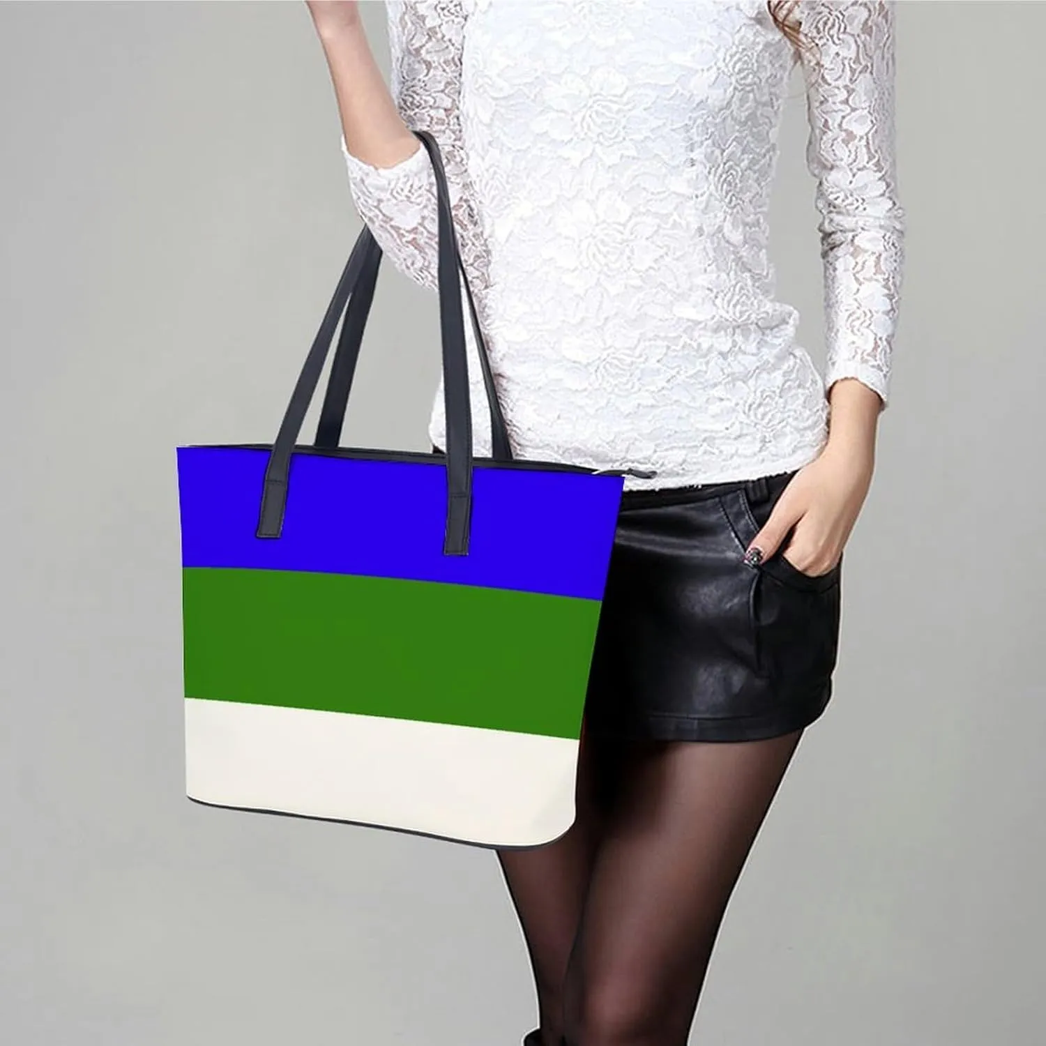 Elegant Ireland Flag Women’s Shoulder Bag Leather Large Capacity Everyday Tote