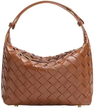 Elegant Woven PU Leather Bag - Versatile and Stylish Shoulder Bag for Women