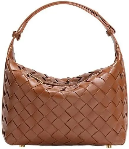 Elegant Woven PU Leather Bag - Versatile and Stylish Shoulder Bag for Women