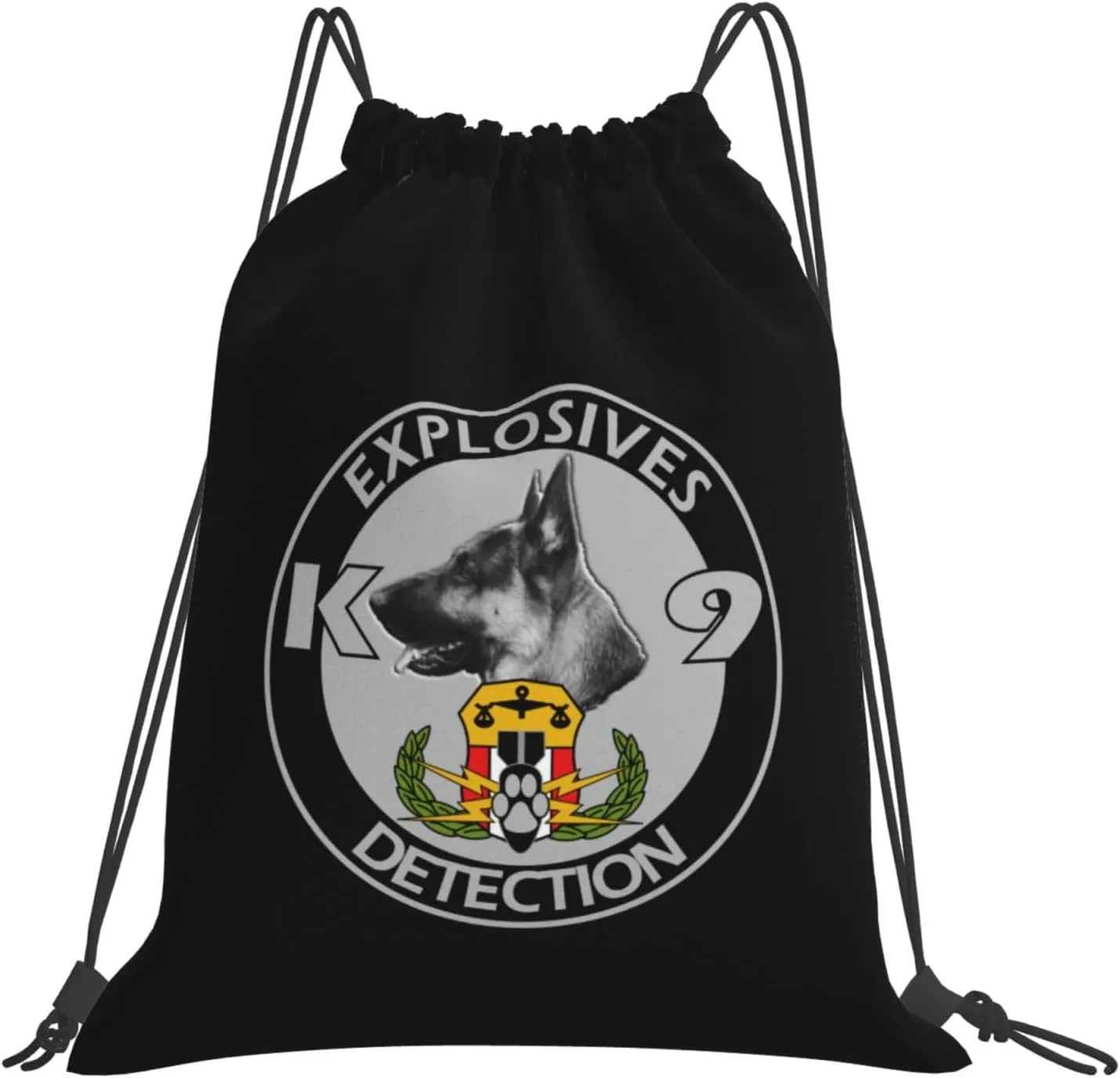Explosives Detection K9 Drawstring Backpack Bag Sport Gym Sackpack for Men Women