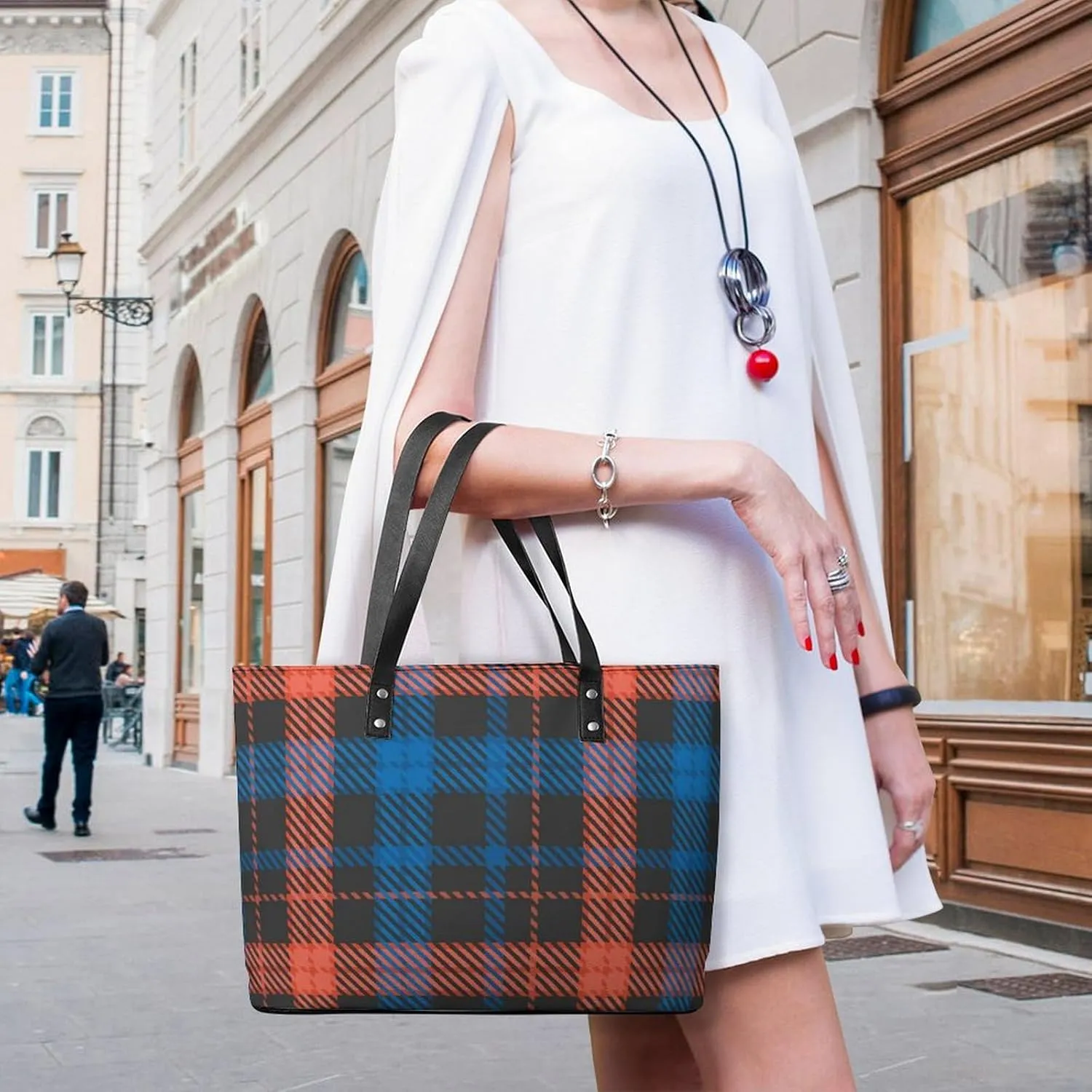 Fashion Handbag With Zipper Large Capacity Satchel Tote Bag Shoulder Bag