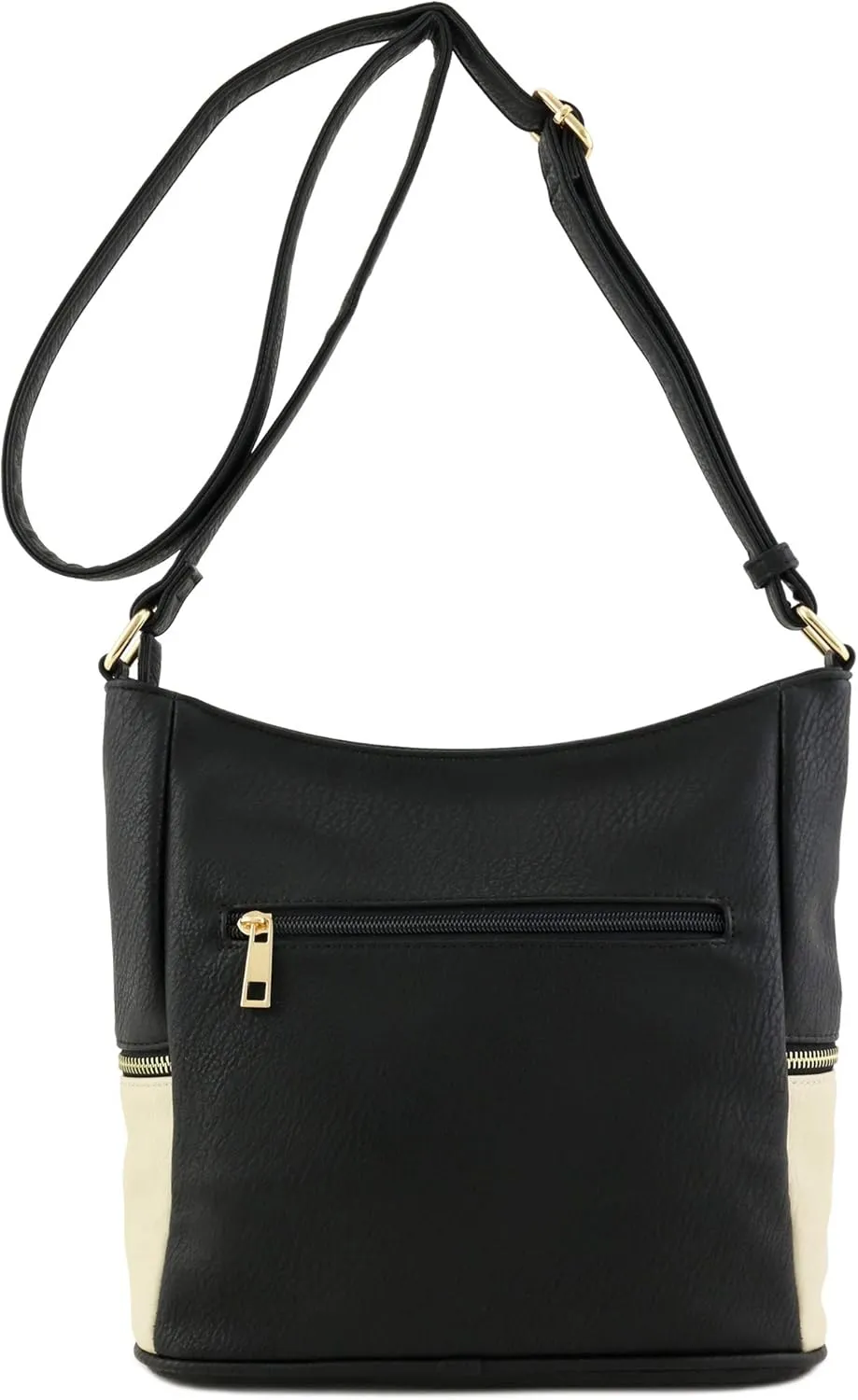 FashionPuzzle Lightweight Tassel Zipper Bucket Crossbody Bag