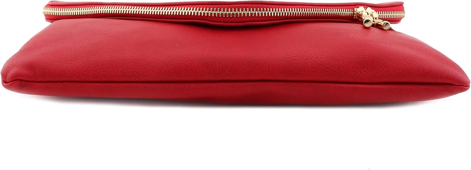 FashionPuzzle Oversized Envelope Clutch Evening Bag with Chain Strap