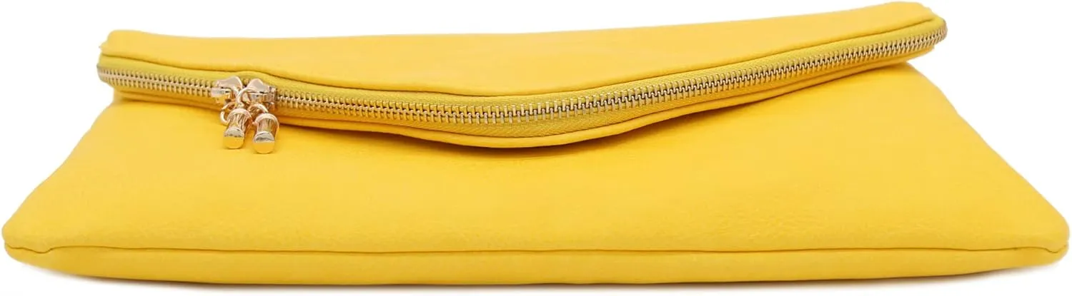 FashionPuzzle Oversized Envelope Clutch Evening Bag with Chain Strap