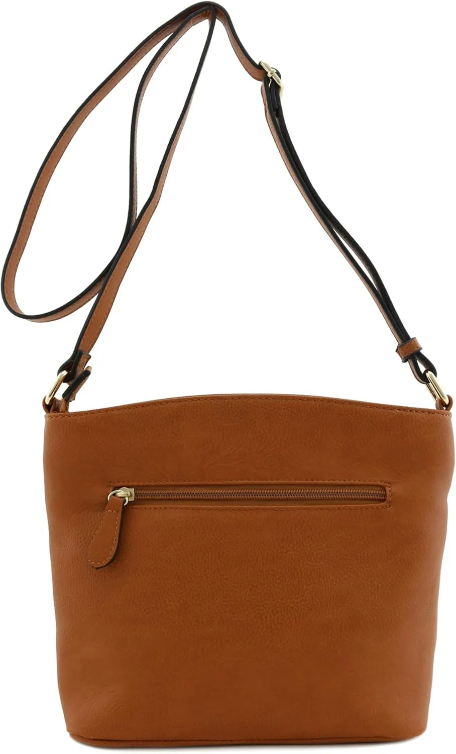 FashionPuzzle Triple Zipper Pocket Medium Crossbody Bag
