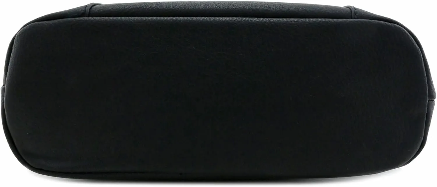 FashionPuzzle Triple Zipper Pocket Medium Crossbody Bag