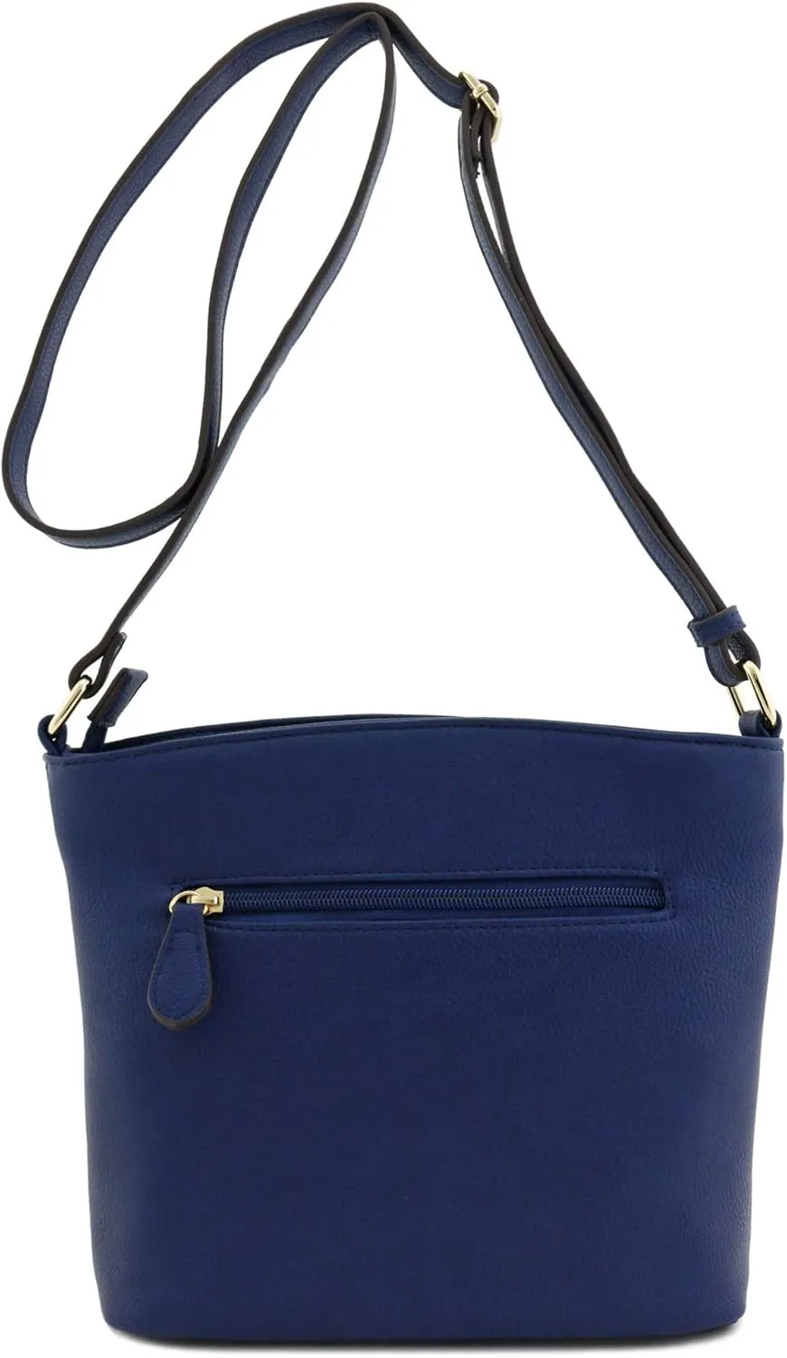 FashionPuzzle Triple Zipper Pocket Medium Crossbody Bag