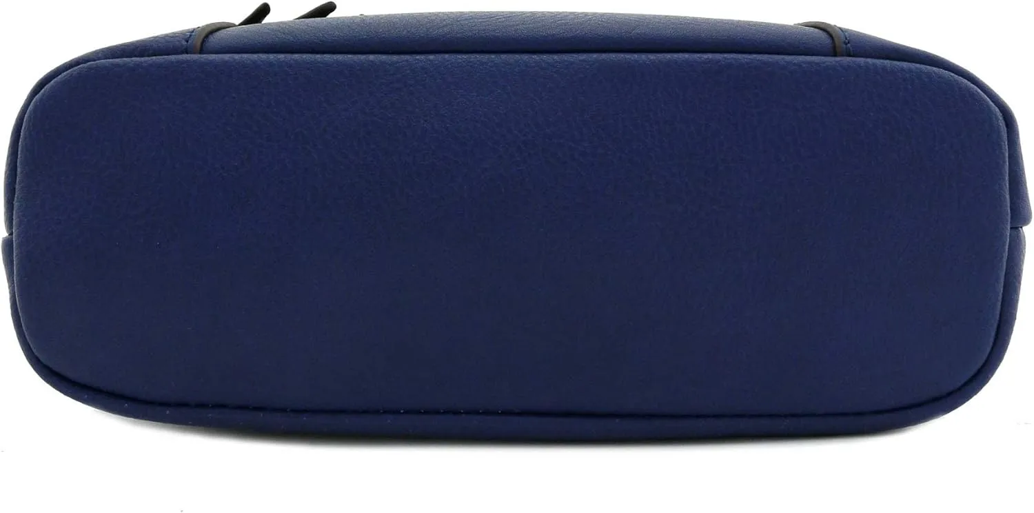 FashionPuzzle Triple Zipper Pocket Medium Crossbody Bag