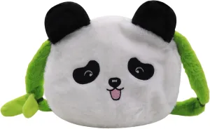 Faux Fur Panda Crossbody Purse for Women Small Fluffy Animal Shoulder Bag Plush Panda Purse Animal Stuffed Purse Cartoon Bag