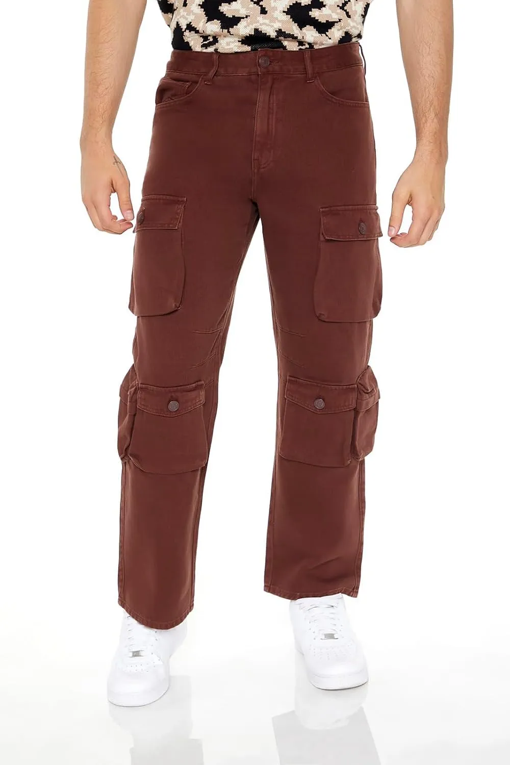 Forever 21 Men's Cargo Straight-Leg Jeans