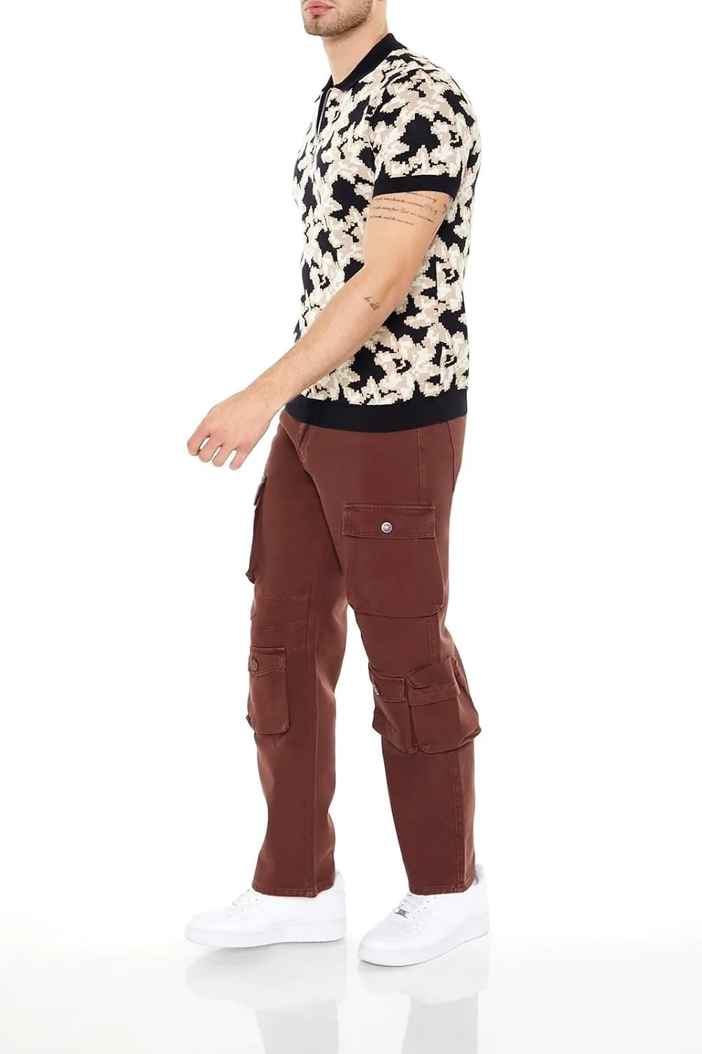 Forever 21 Men's Cargo Straight-Leg Jeans
