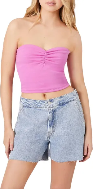 Forever 21 Women's Raw-Cut Denim Shorts