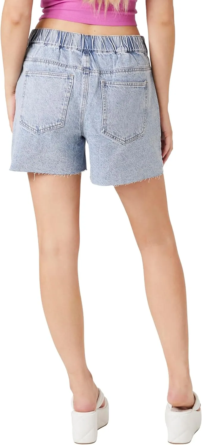 Forever 21 Women's Raw-Cut Denim Shorts