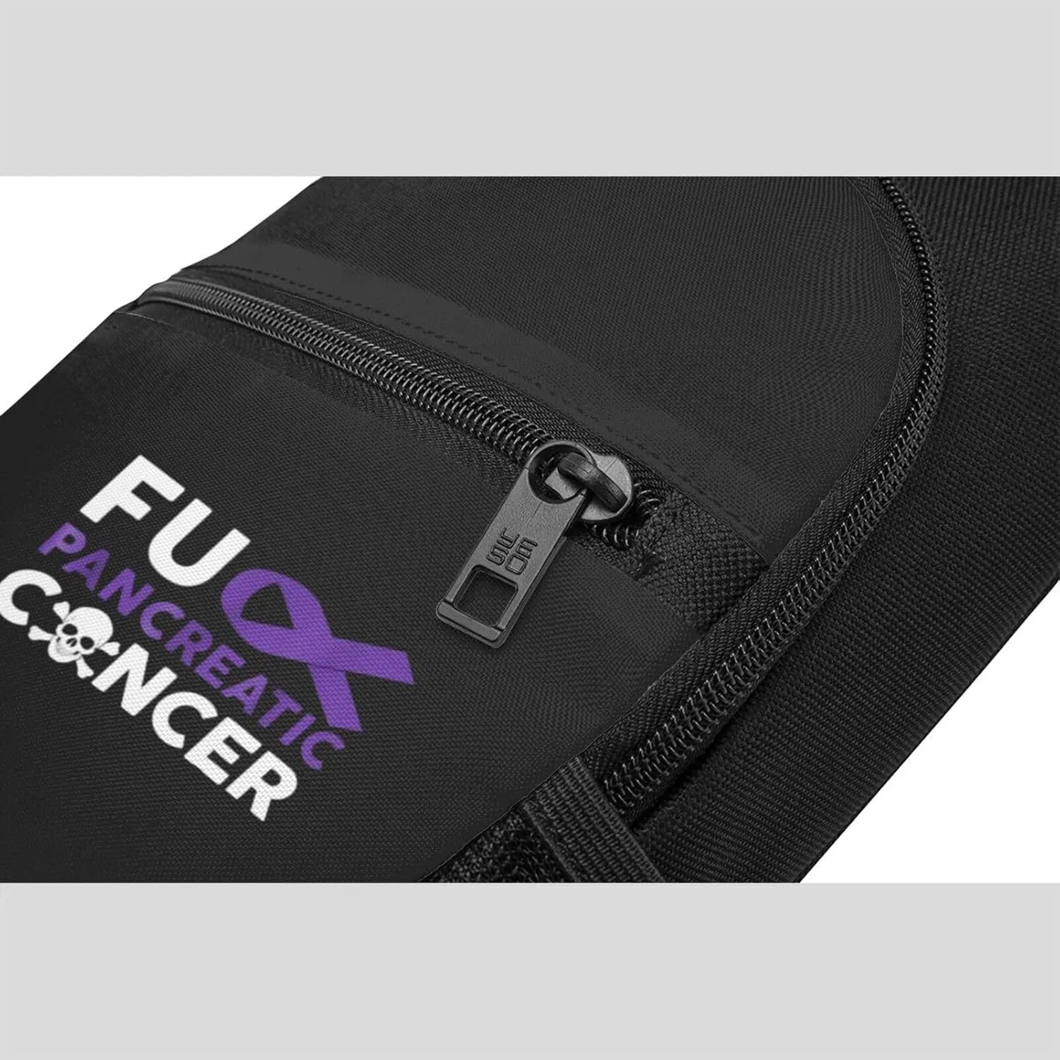 Fuck Pancreatic Cancer Unisex Chest Bag Lightweight Crossbody Shoulder Bag Travel Pocket