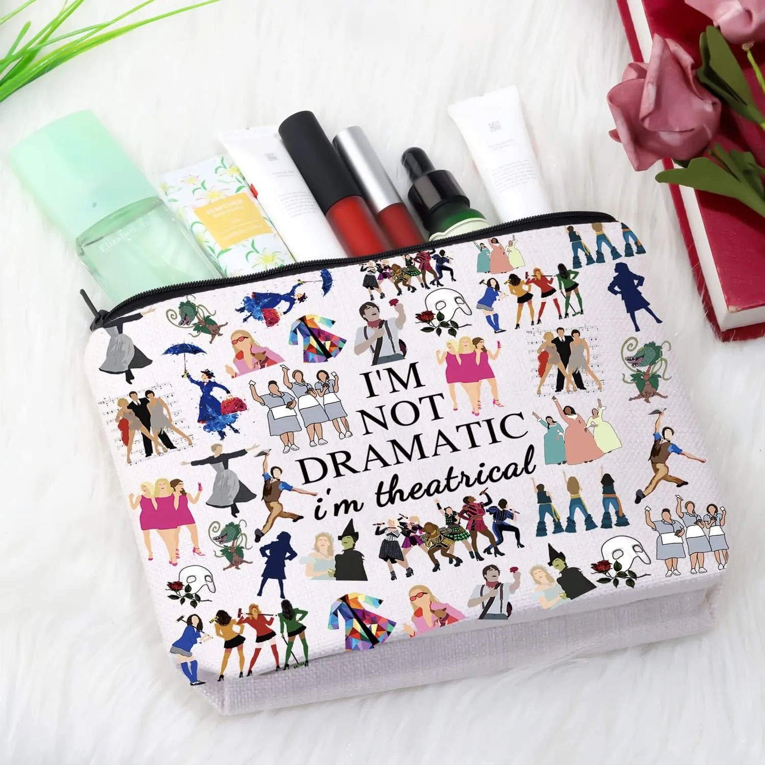 GJTIM Musical Gift Theatre Bag I'm Not Dramatic I'm Theatrical Musical Theatre Gift Zipper Pouch
