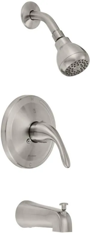 Glacier Bay Builders 1-Handle 1-Spray Tub and Shower Faucet in Brushed Nickel