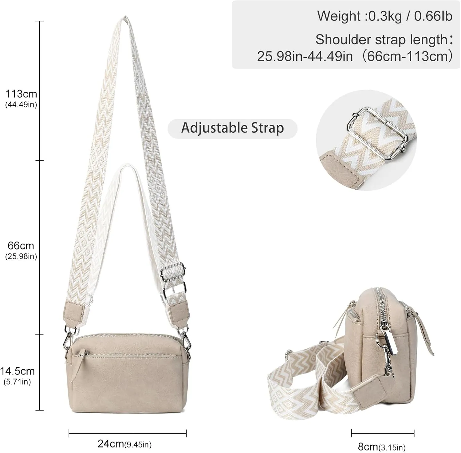 Gladdon Small Crossbody Bags for Women Vegan Leather Trendy Purse with Wide Shoulder Strap